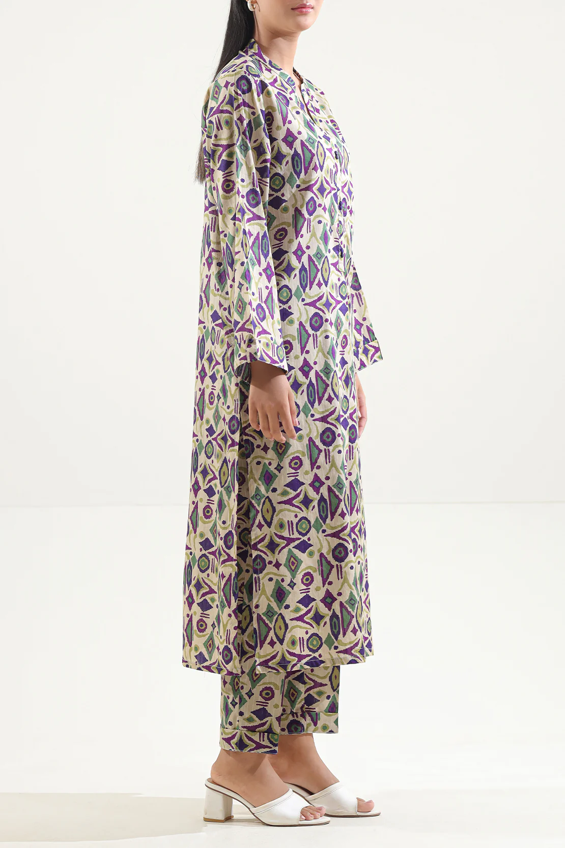 Printed Lawn Stitched Shirt - Image 2