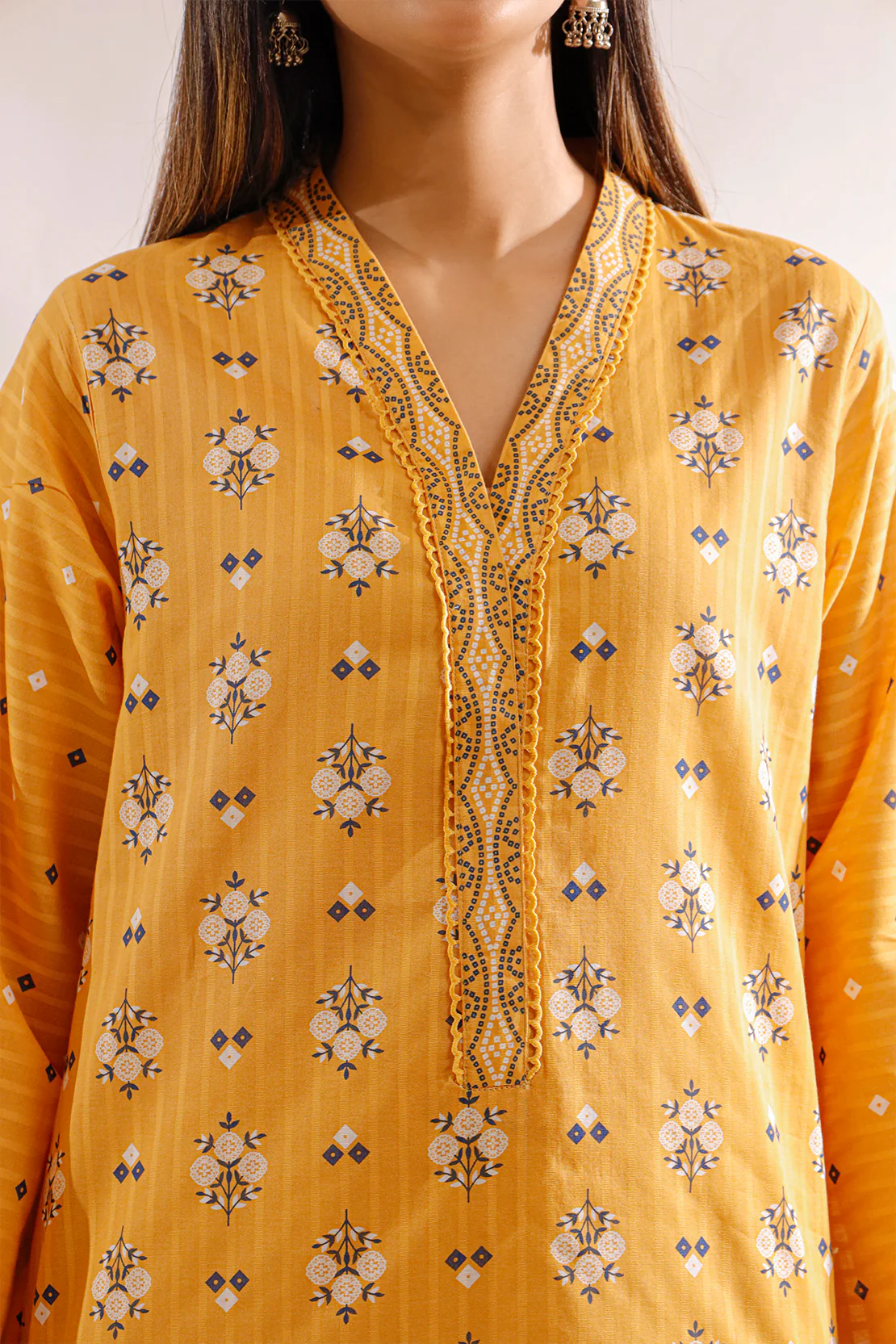 Printed Lawn Stitched Shirt - Image 6
