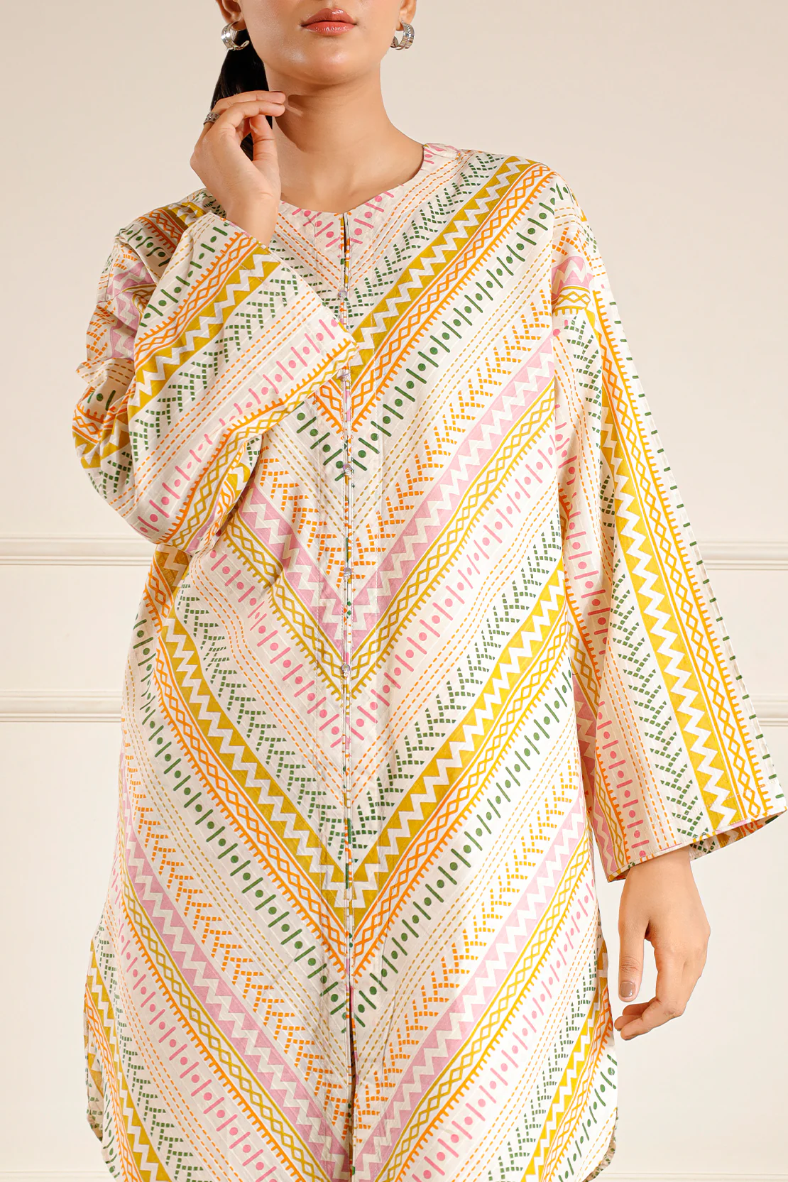 Printed Lawn Stitched Shirt - Image 3