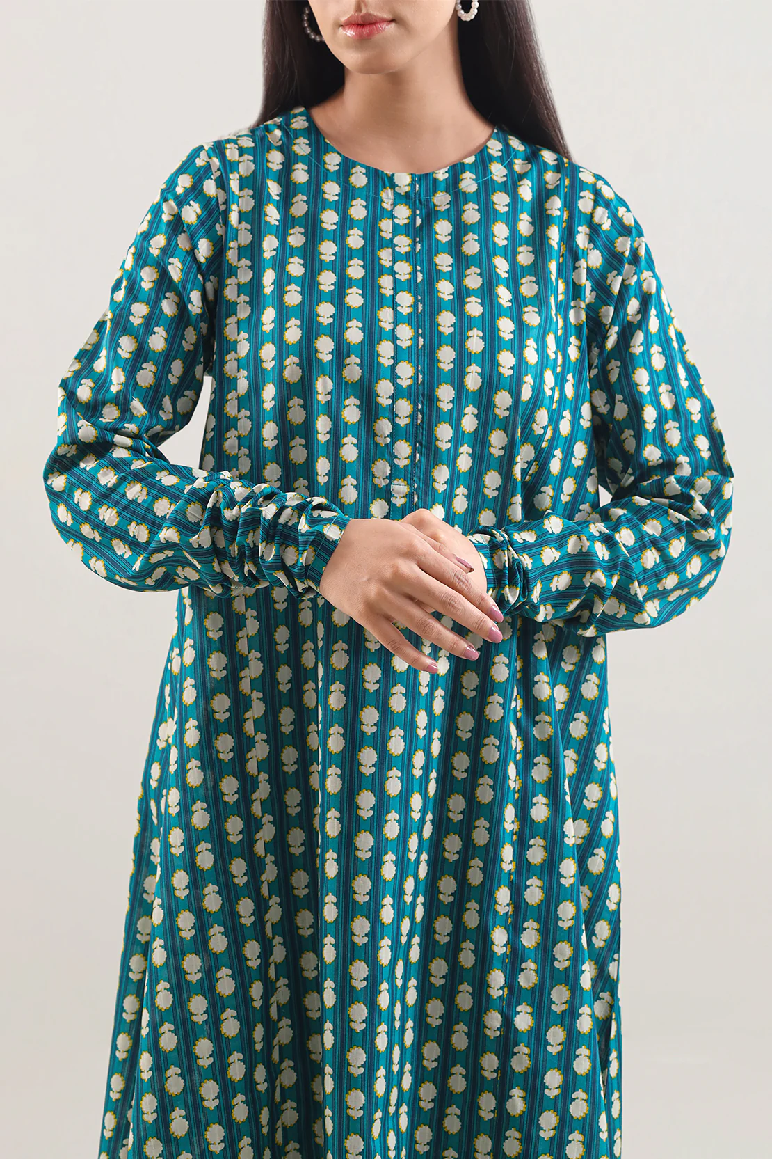 Printed Lawn Stitched Shirt - Image 3