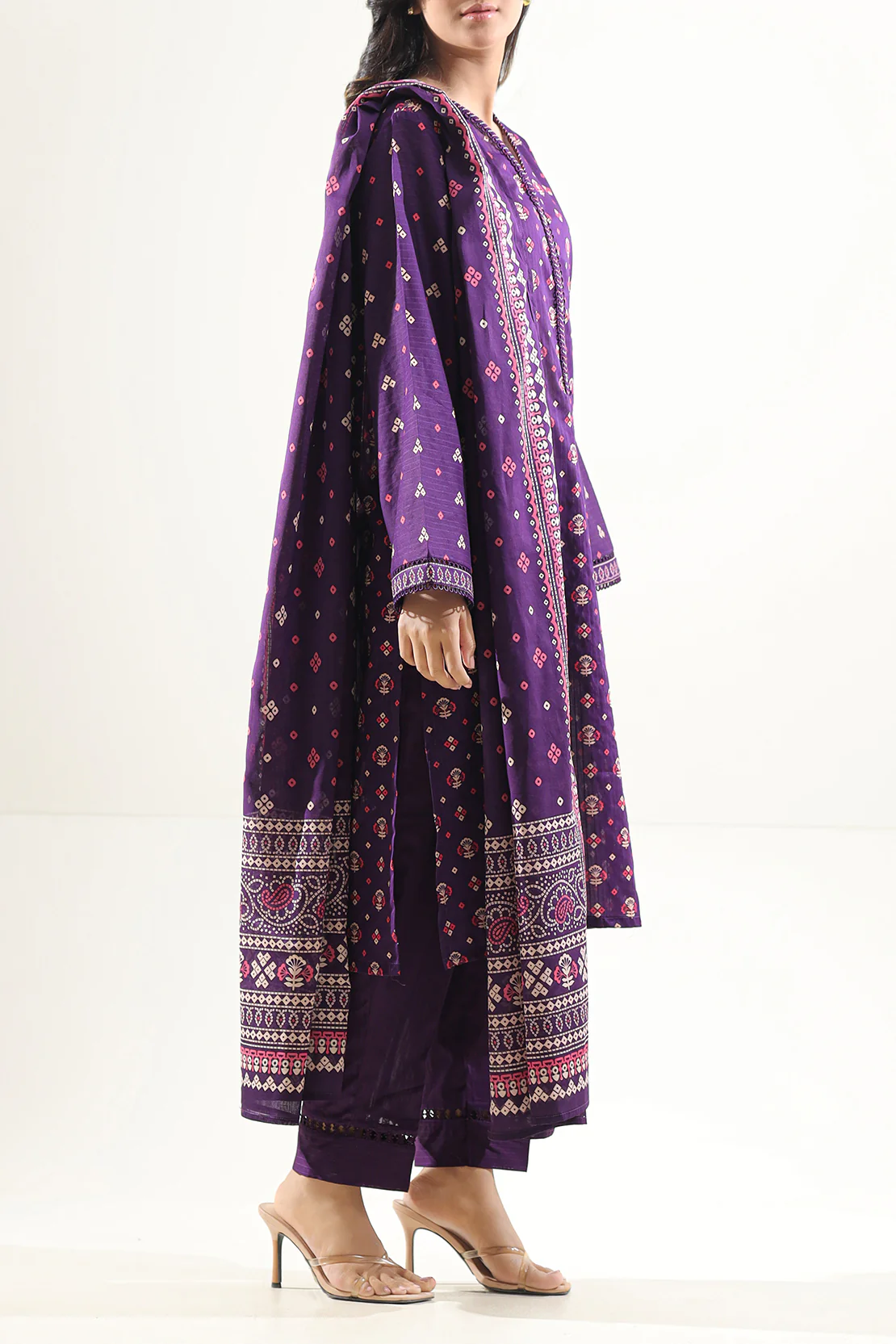 Printed Lawn Stitched Shirt - Image 2