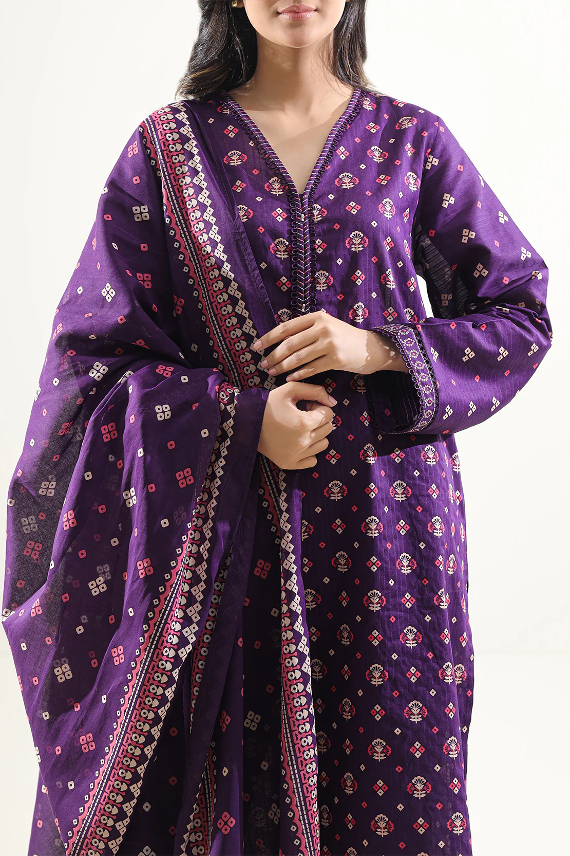 Printed Lawn Stitched Shirt - Image 3