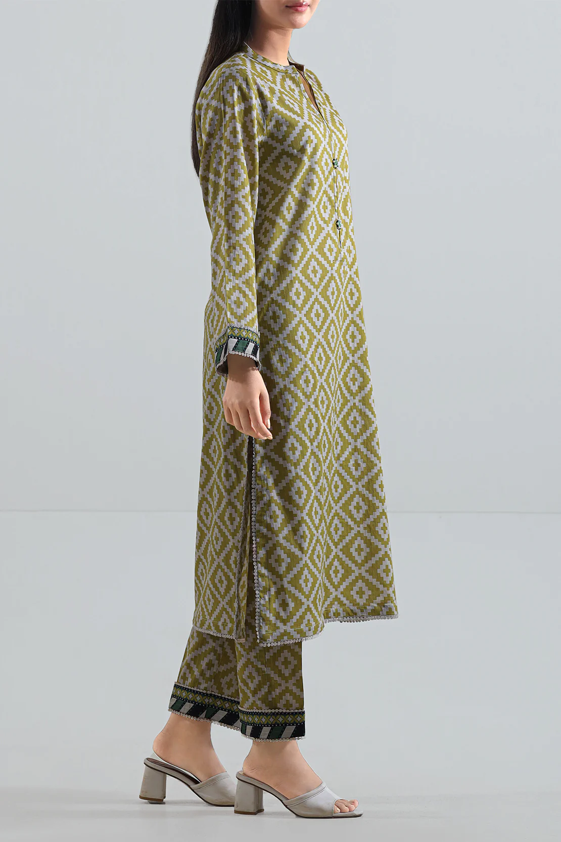 Printed Lawn Stitched Shirt - Image 2