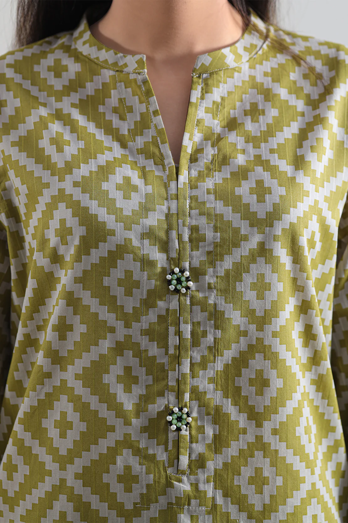Printed Lawn Stitched Shirt - Image 4