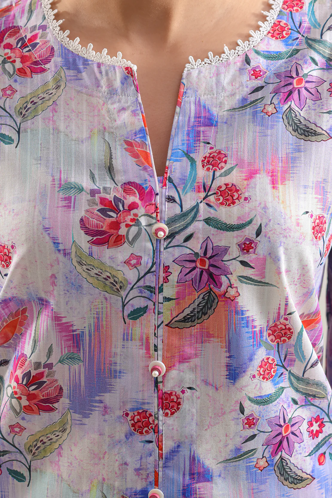 Printed Lawn Stitched Shirt - Image 3