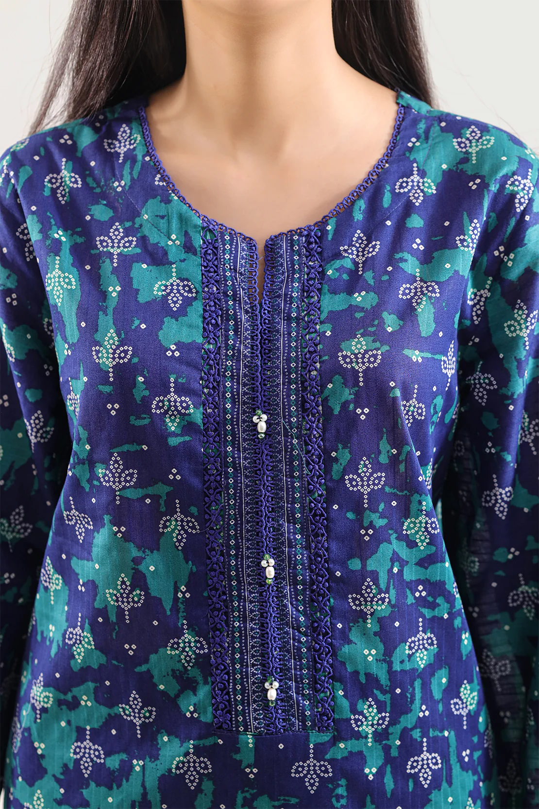 Printed Lawn Stitched Shirt - Image 4