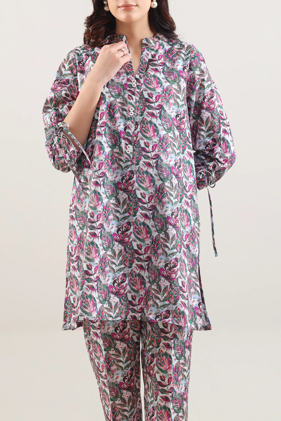 Printed Lawn Stitched Shirt - Image 2