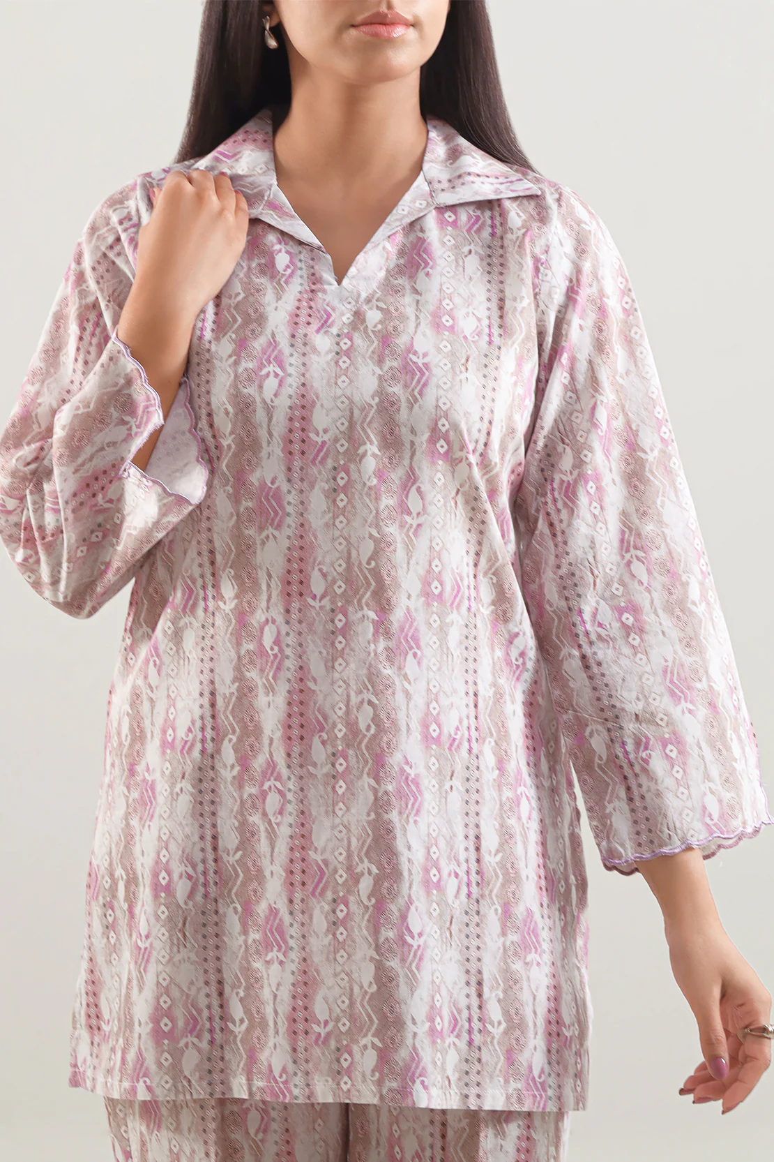 Printed Lawn Stitched Shirt - Image 3
