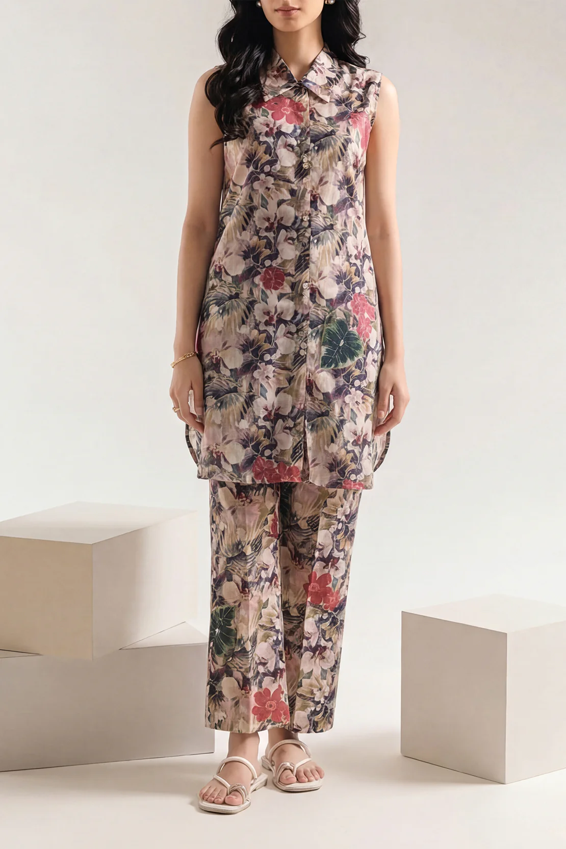Printed Lawn Stitched Shirt - Image 2