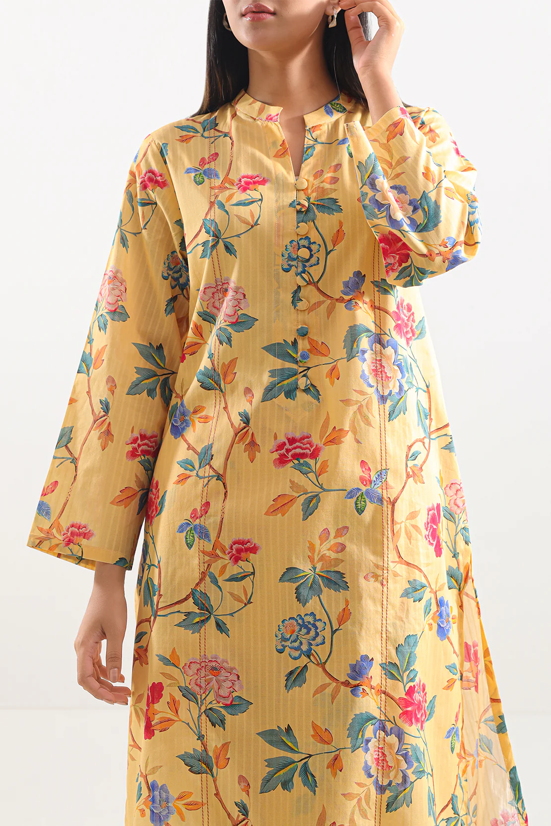 Printed Lawn Stitched Shirt - Image 4