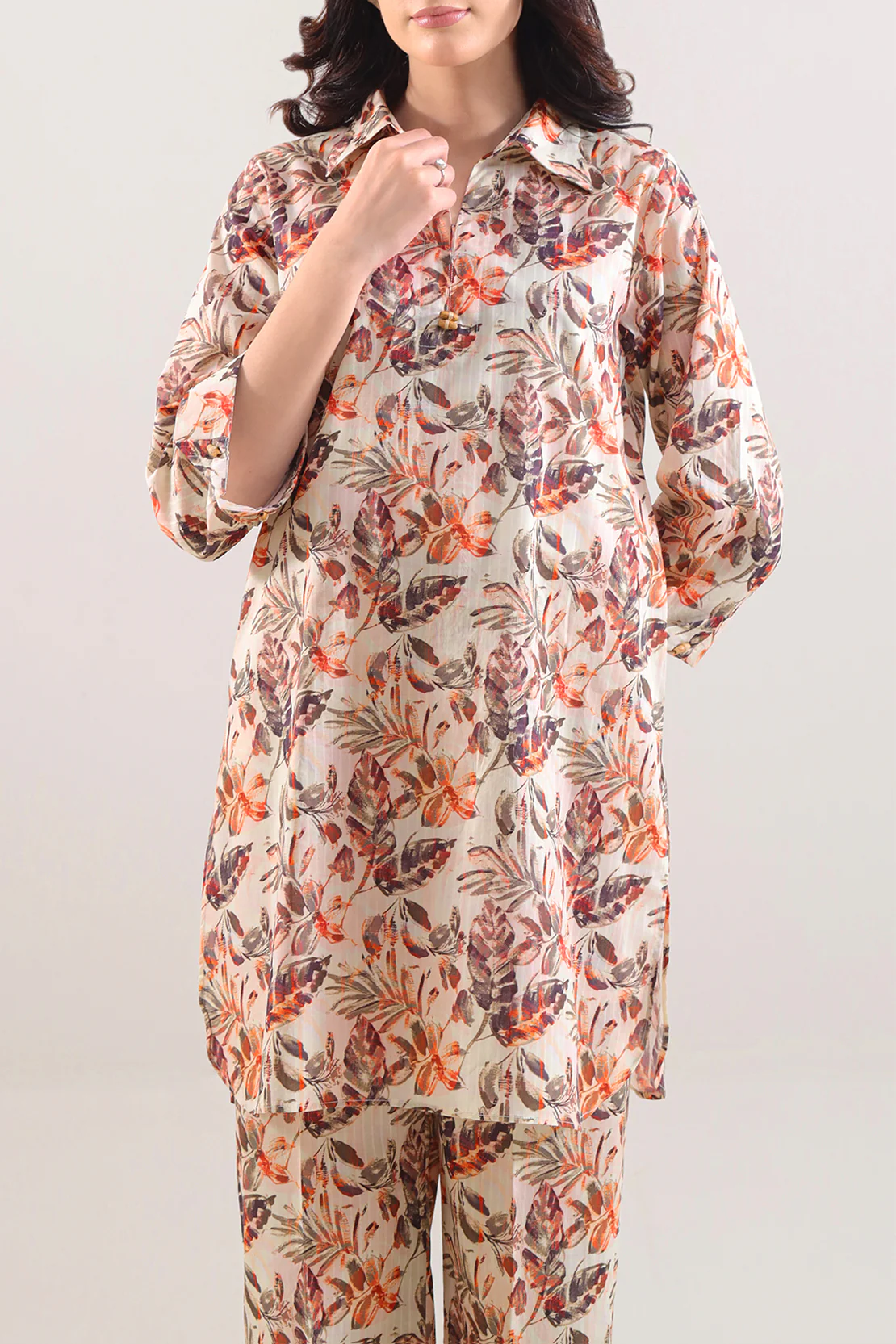 Printed Lawn Stitched Shirt - Image 2