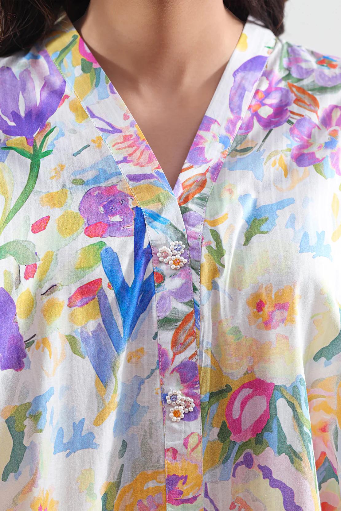 Printed Lawn Stitched Shirt - Image 4