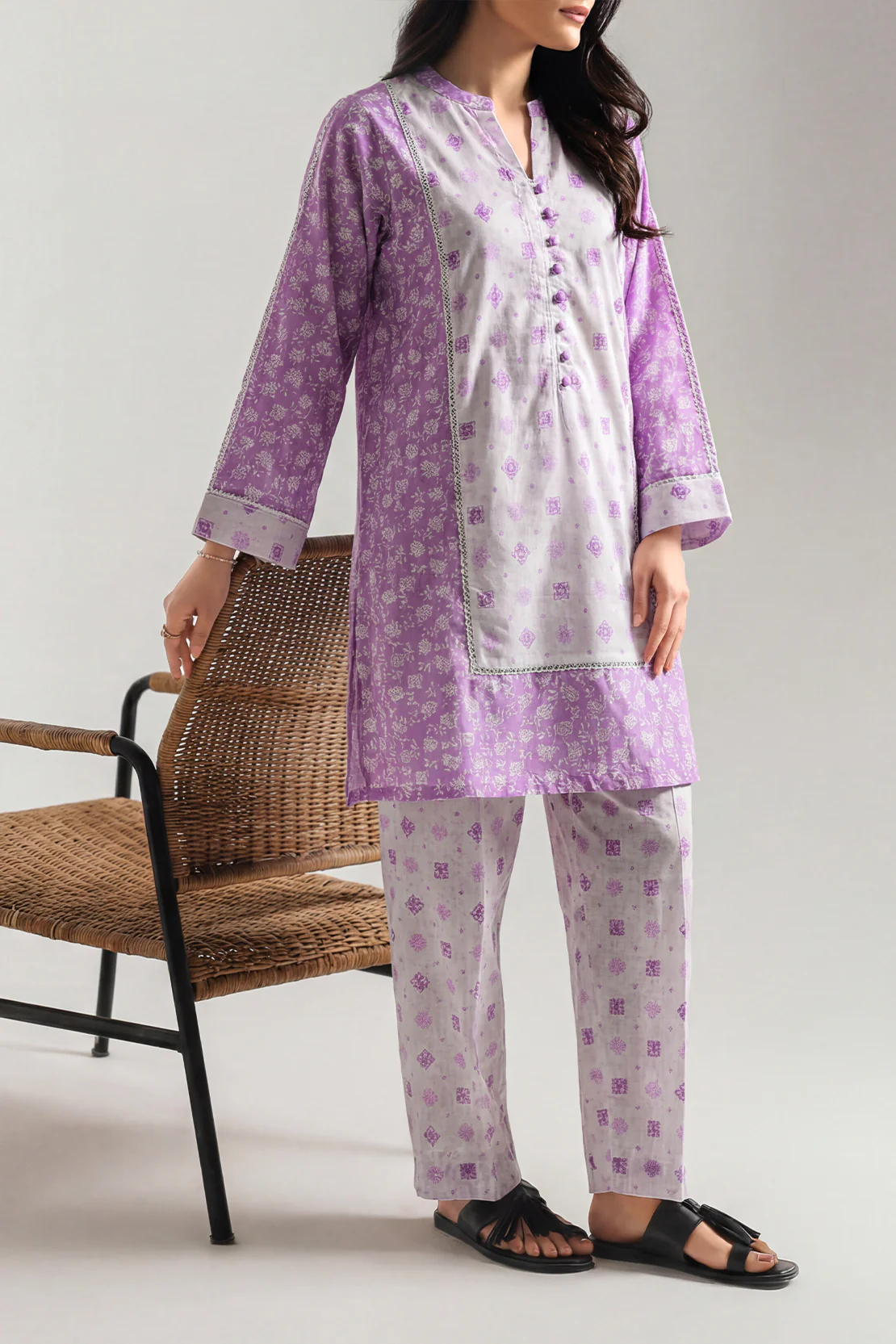 Printed Lawn Stitched Shirt - Image 2