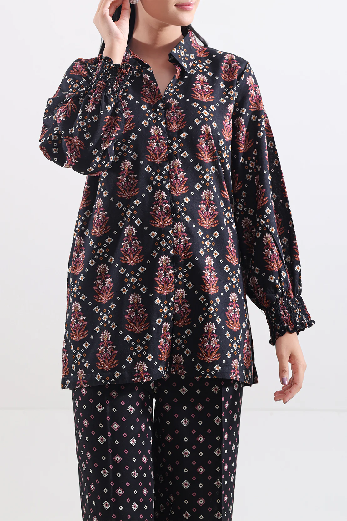 Printed Lawn Stitched Shirt - Image 3