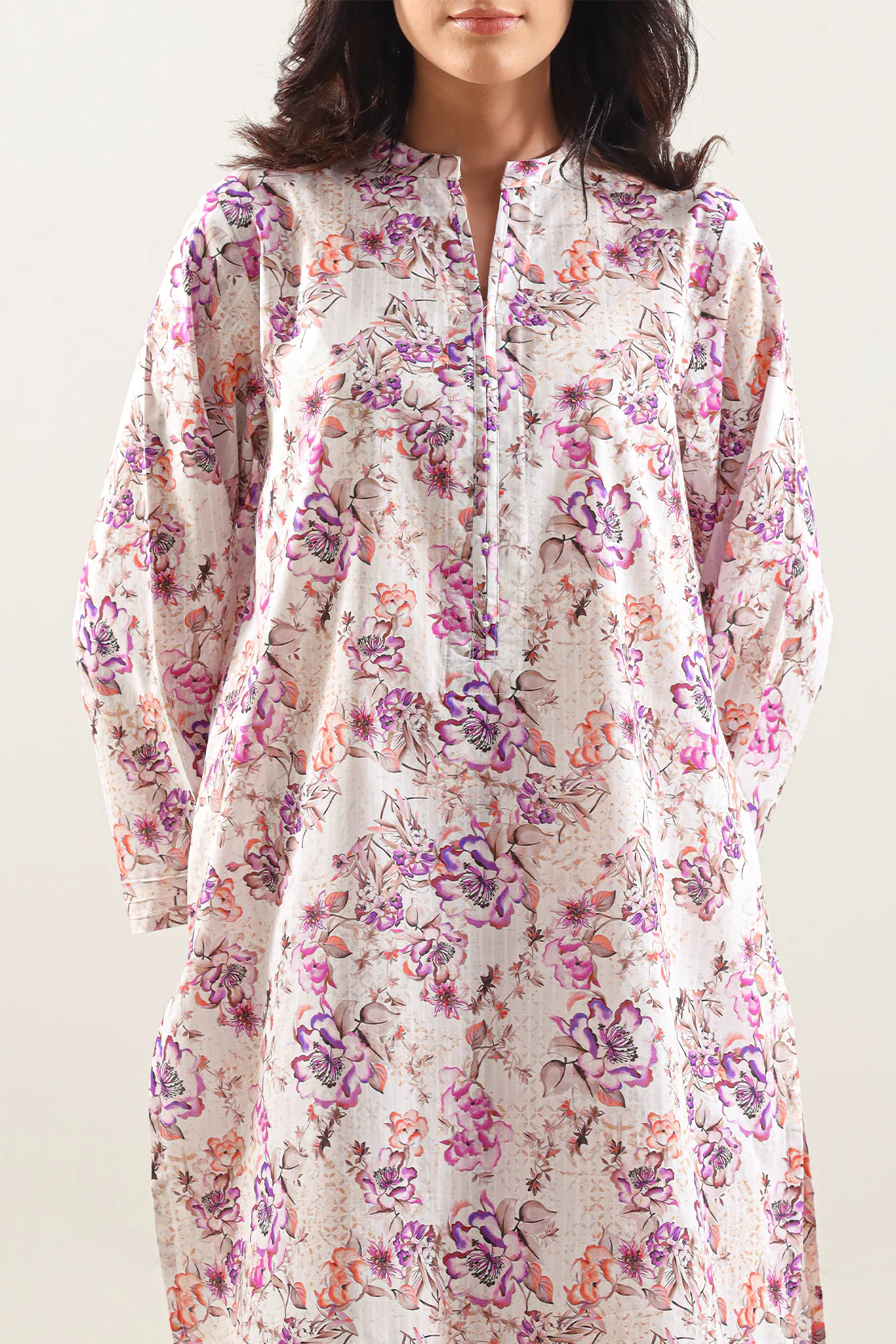 Printed Lawn Stitched Shirt - Image 3