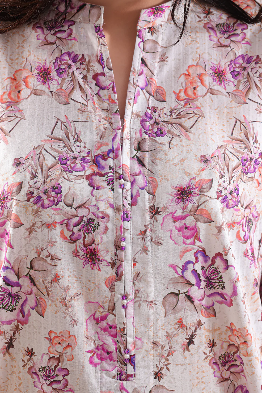 Printed Lawn Stitched Shirt - Image 4