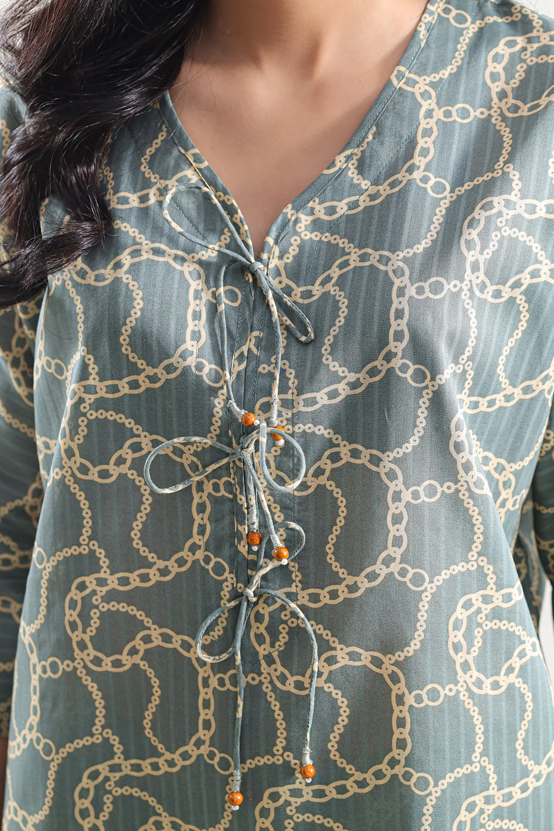 Printed Lawn Stitched Shirt - Image 4