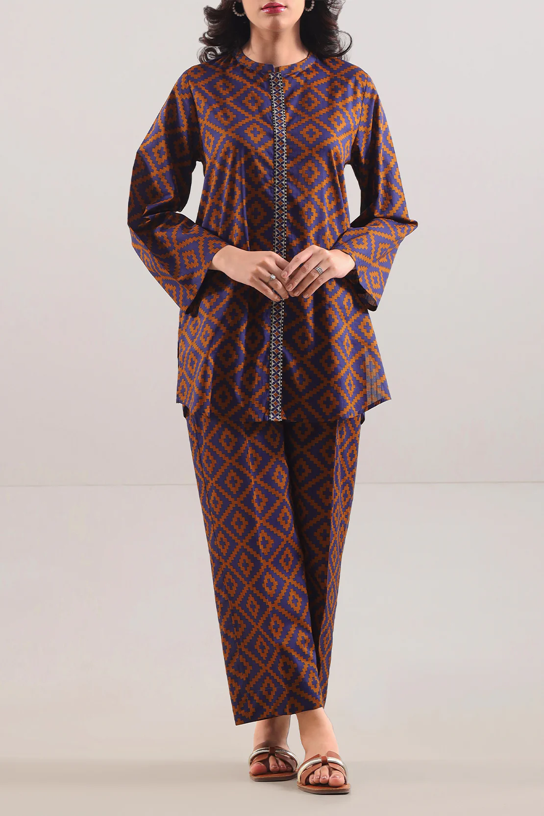 Printed Lawn Stitched Shirt - Image 2