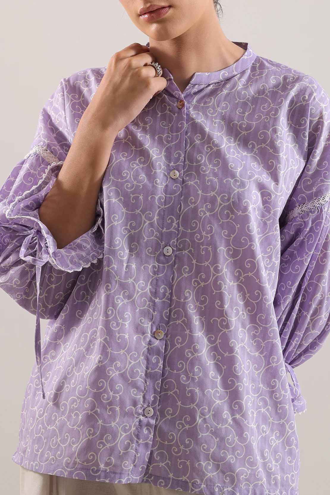 Printed Lawn Stitched Shirt - Image 4