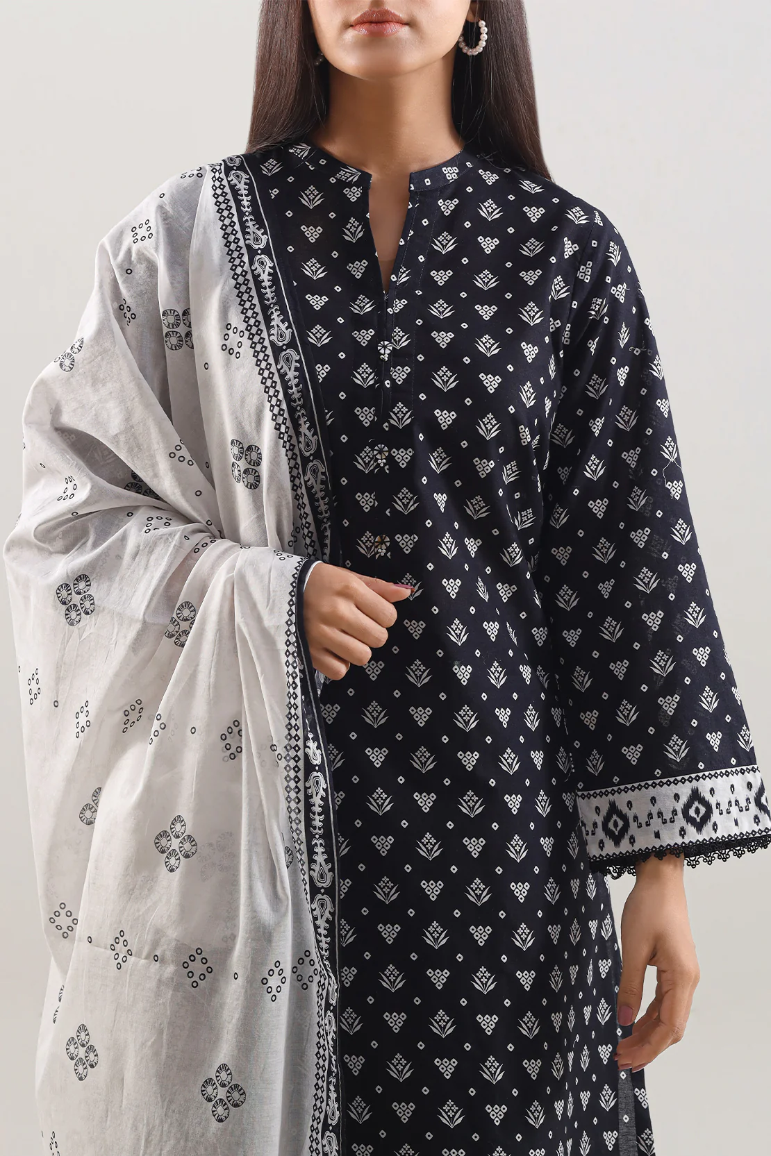 Printed Lawn Stitched Shirt - Image 2