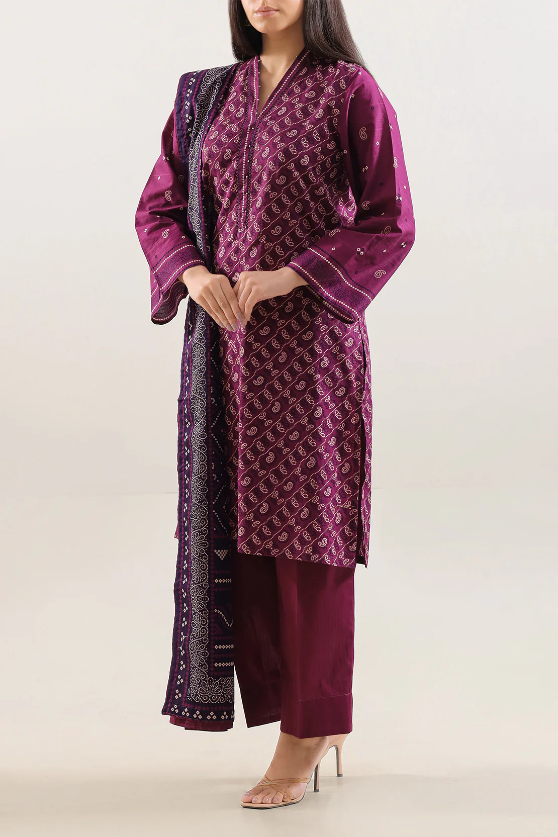 Printed Lawn Stitched Shirt - Image 3