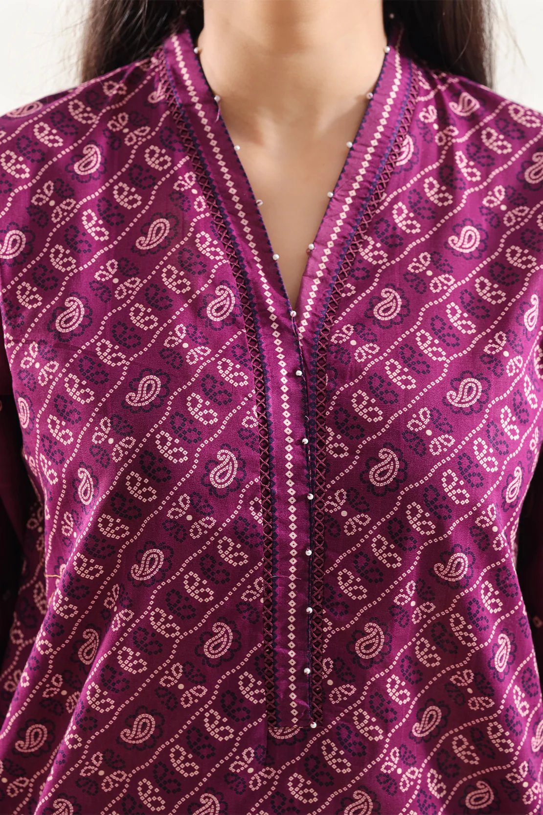 Printed Lawn Stitched Shirt - Image 4