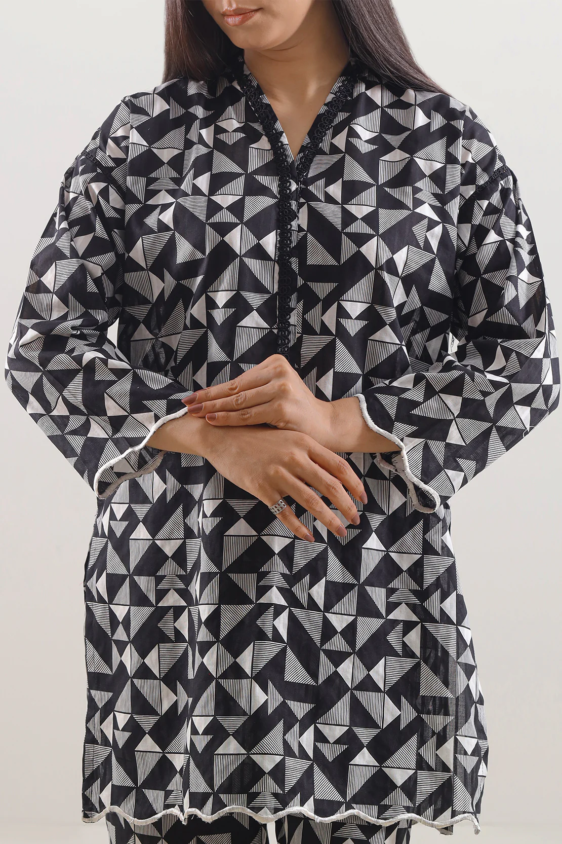 Printed Lawn Stitched Shirt - Image 2
