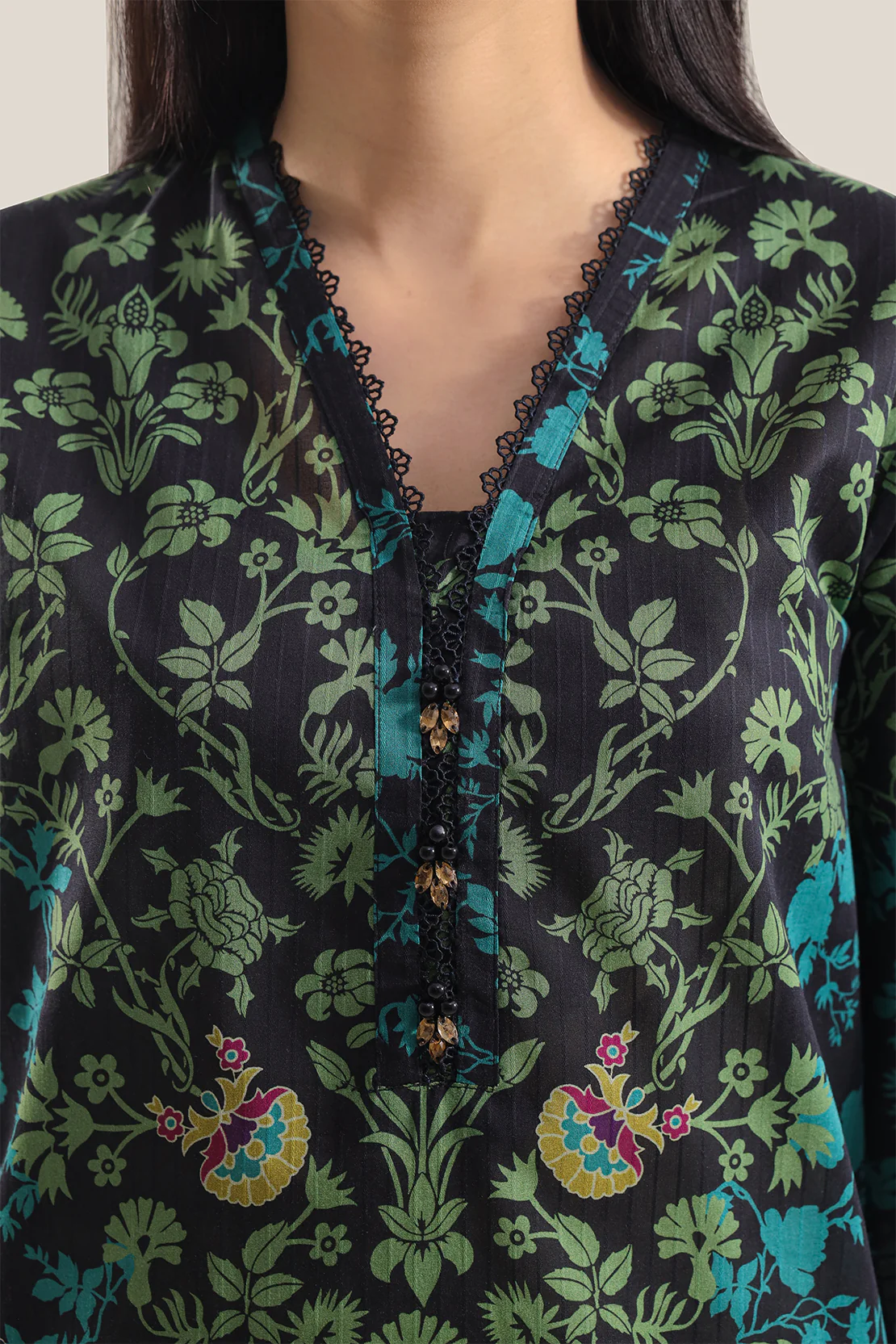 Printed Lawn Stitched Shirt - Image 4
