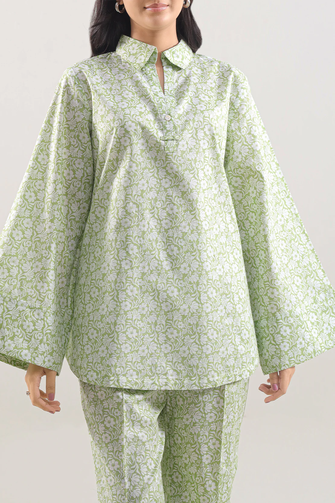 Printed Lawn Stitched Shirt - Image 2