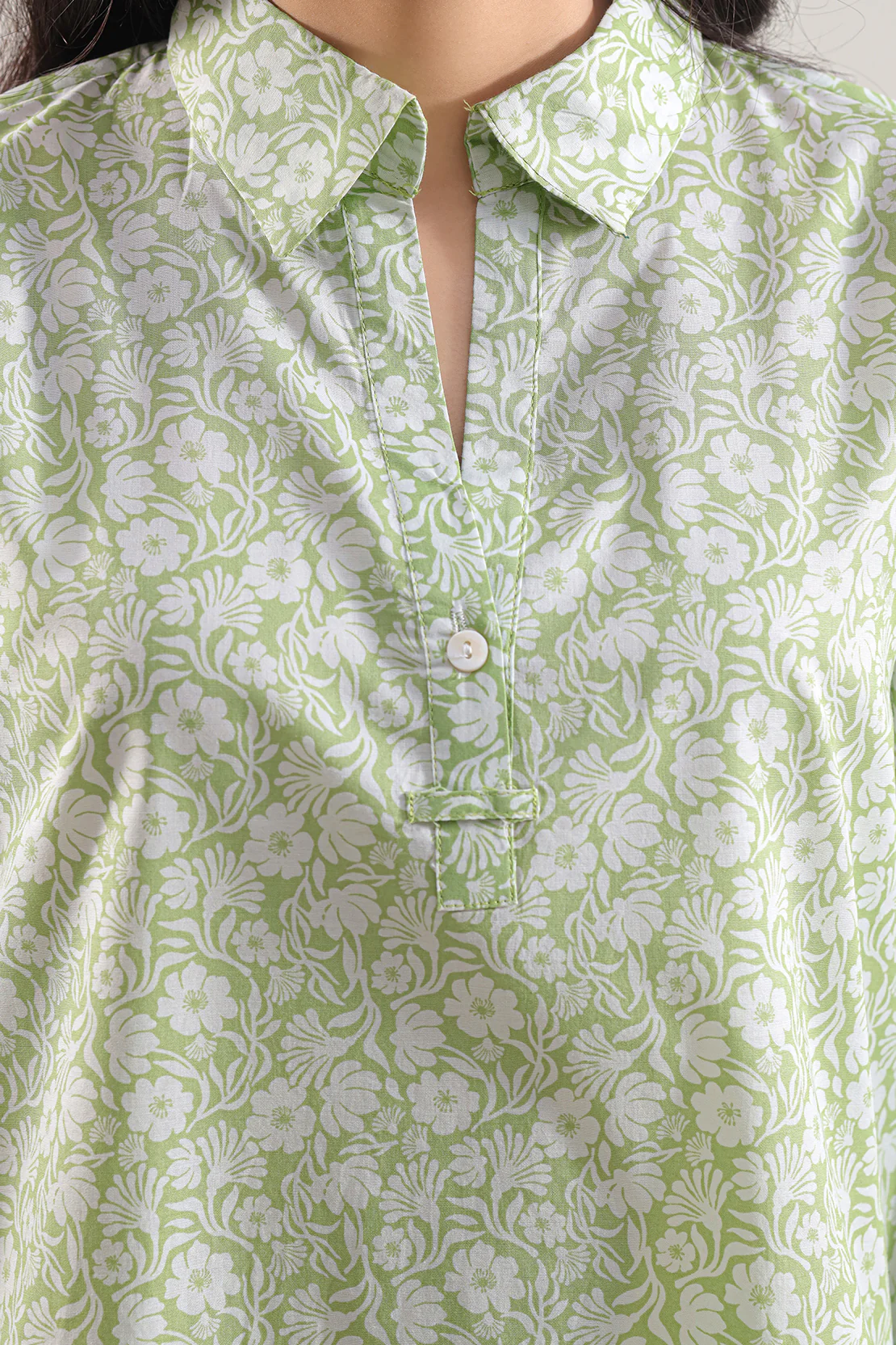 Printed Lawn Stitched Shirt - Image 3