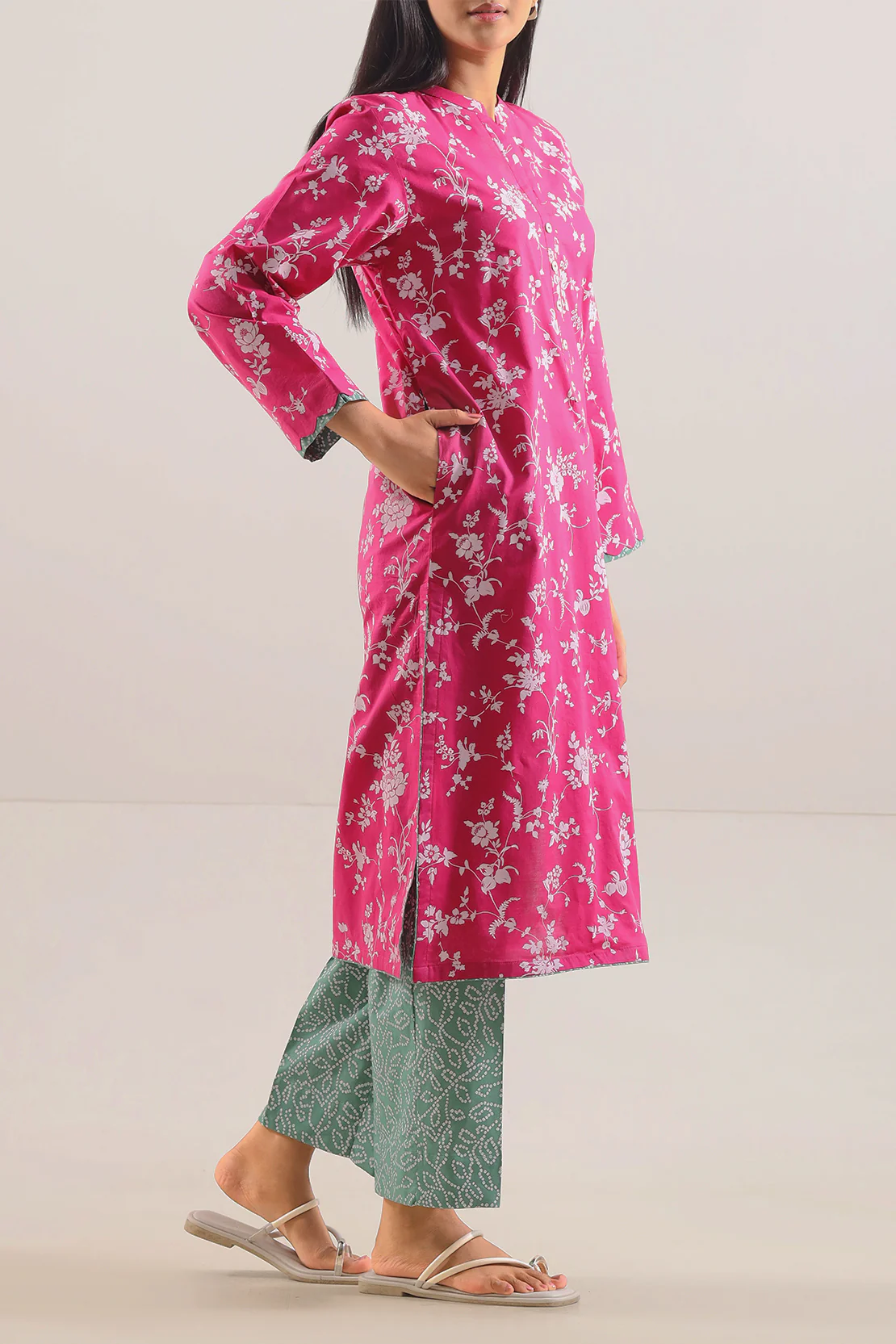 Printed Lawn Stitched Shirt - Image 2