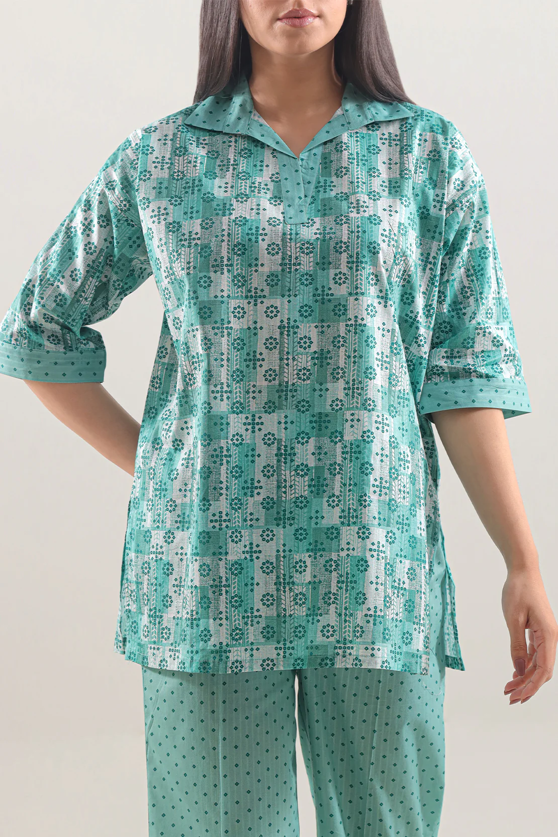 Printed Lawn Stitched Shirt - Image 2