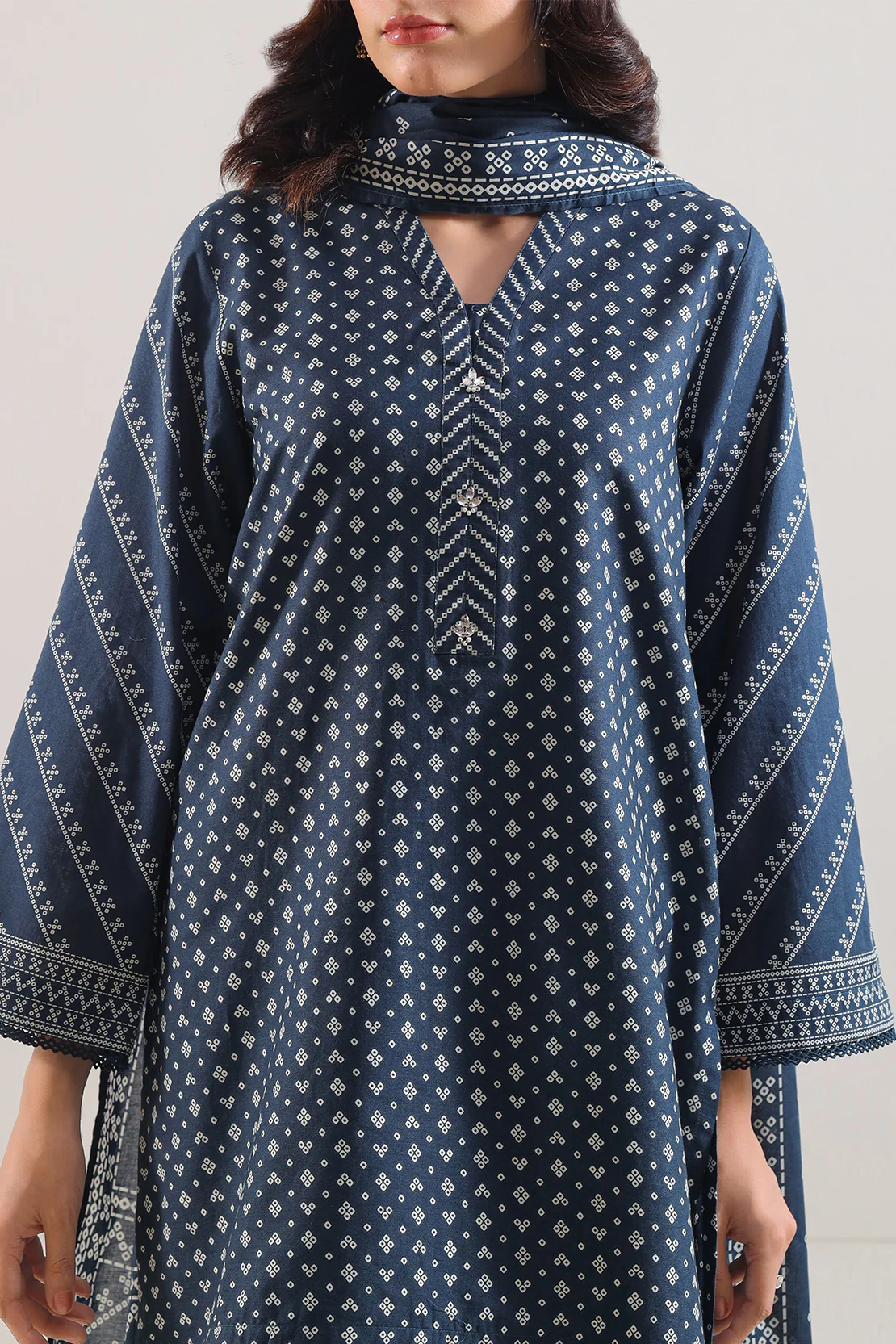 Printed Lawn Stitched Shirt - Image 3