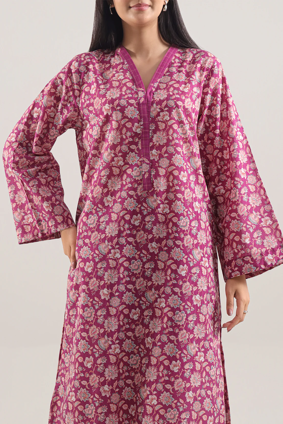 Printed Lawn Stitched Shirt - Image 2