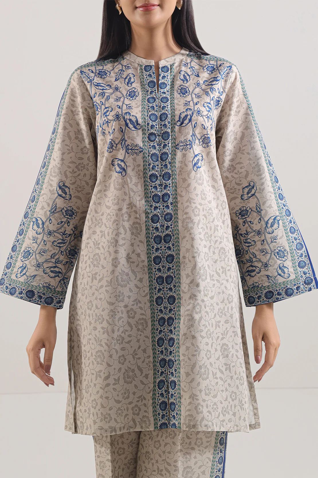 Printed Lawn Stitched Shirt - Image 4