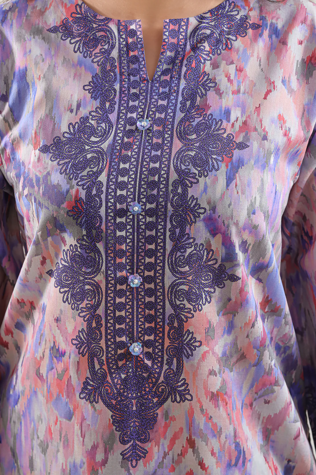 Printed Lawn Stitched Shirt - Image 3
