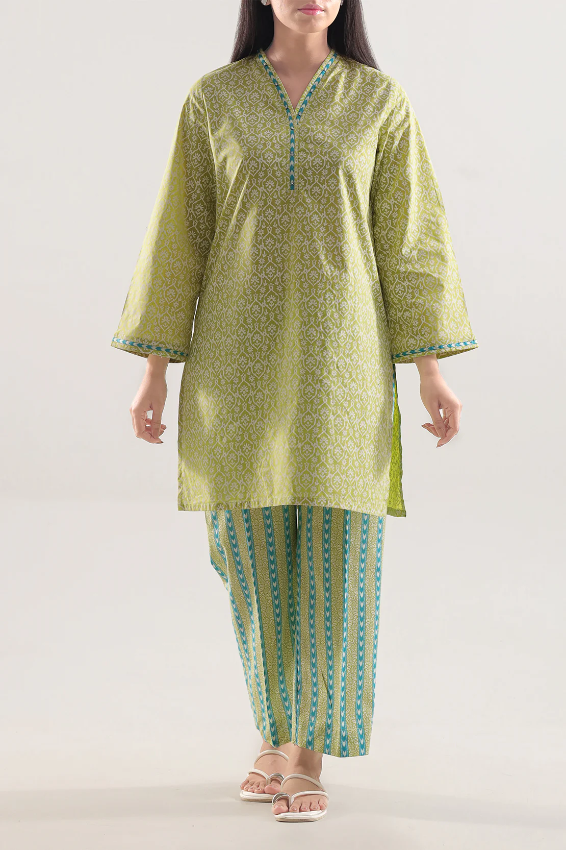 Printed Lawn Stitched Shirt - Image 3