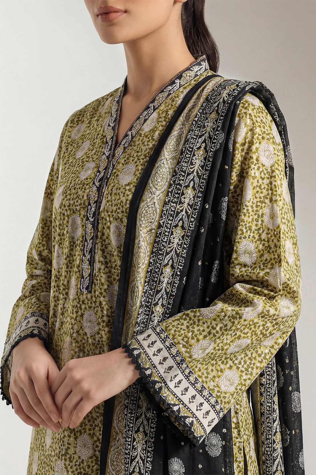 Printed Lawn Stitched Shirt - Image 3