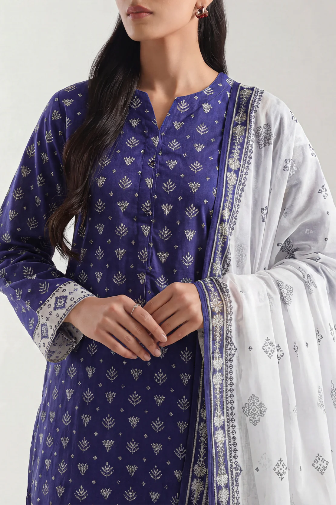 Printed Lawn Stitched Shirt - Image 3