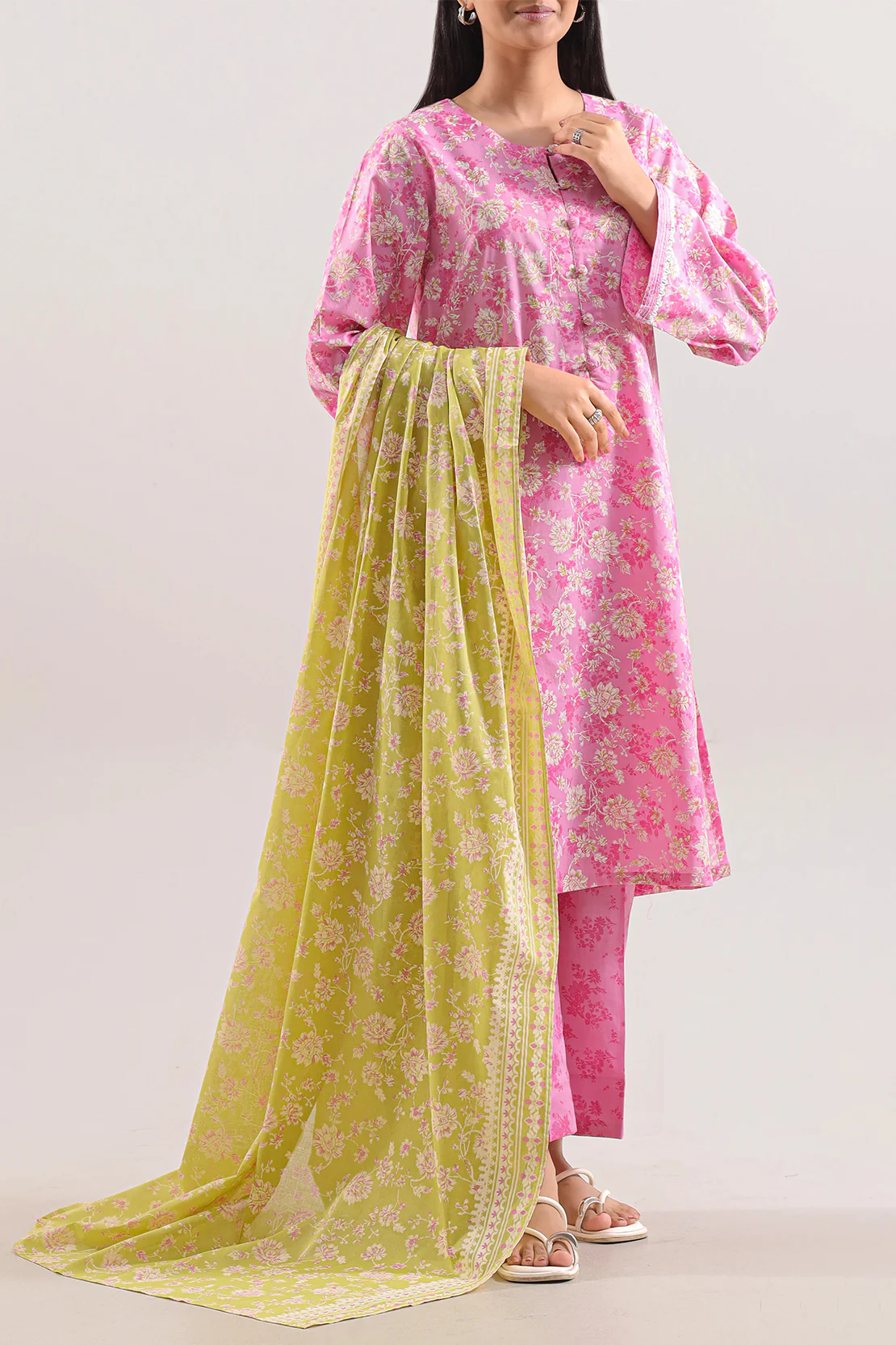 Printed Lawn Stitched Shirt - Image 2