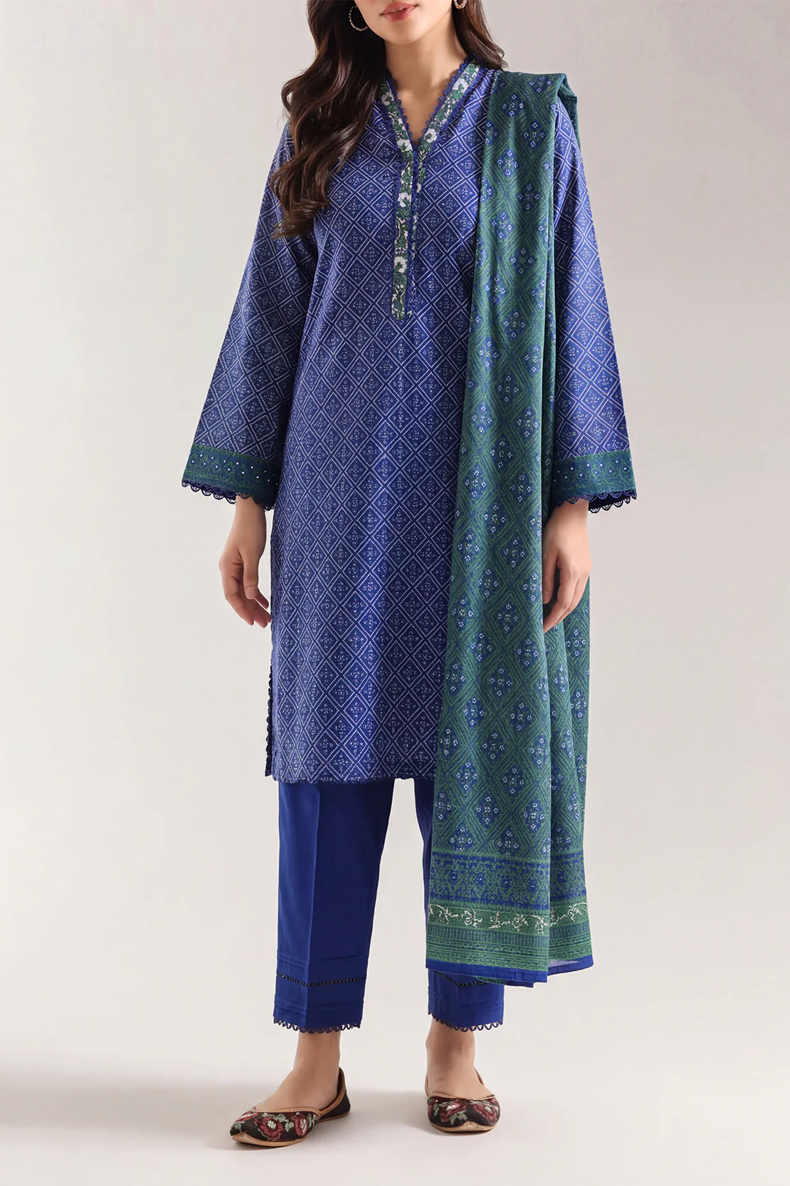 Printed Lawn Stitched Shirt - Image 2