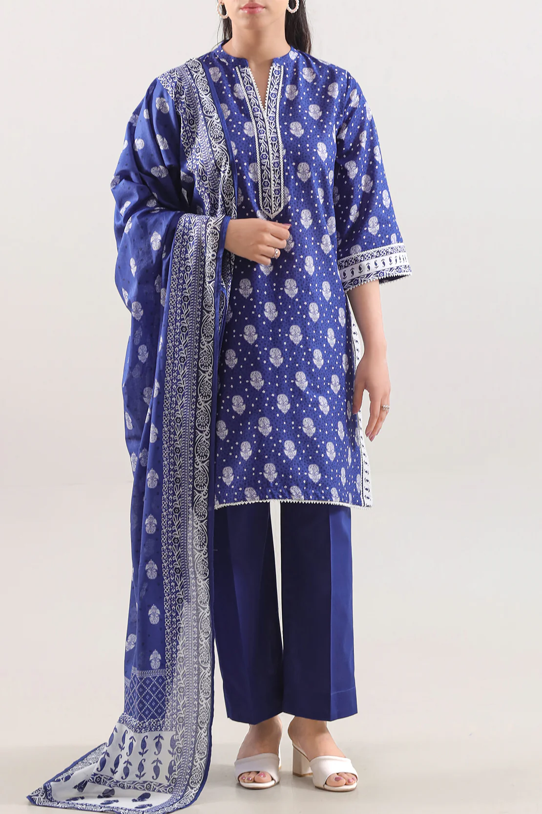 Printed Lawn Stitched Shirt - Image 3