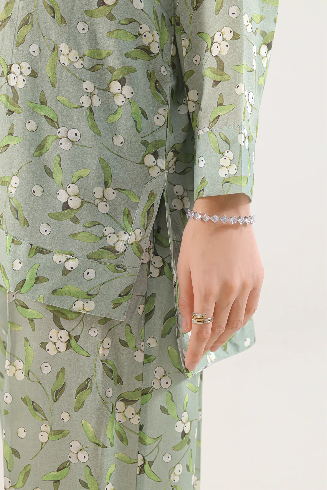 Printed Silk Touch Stitched 2 Piece (Shirt/Trouser) - Image 5