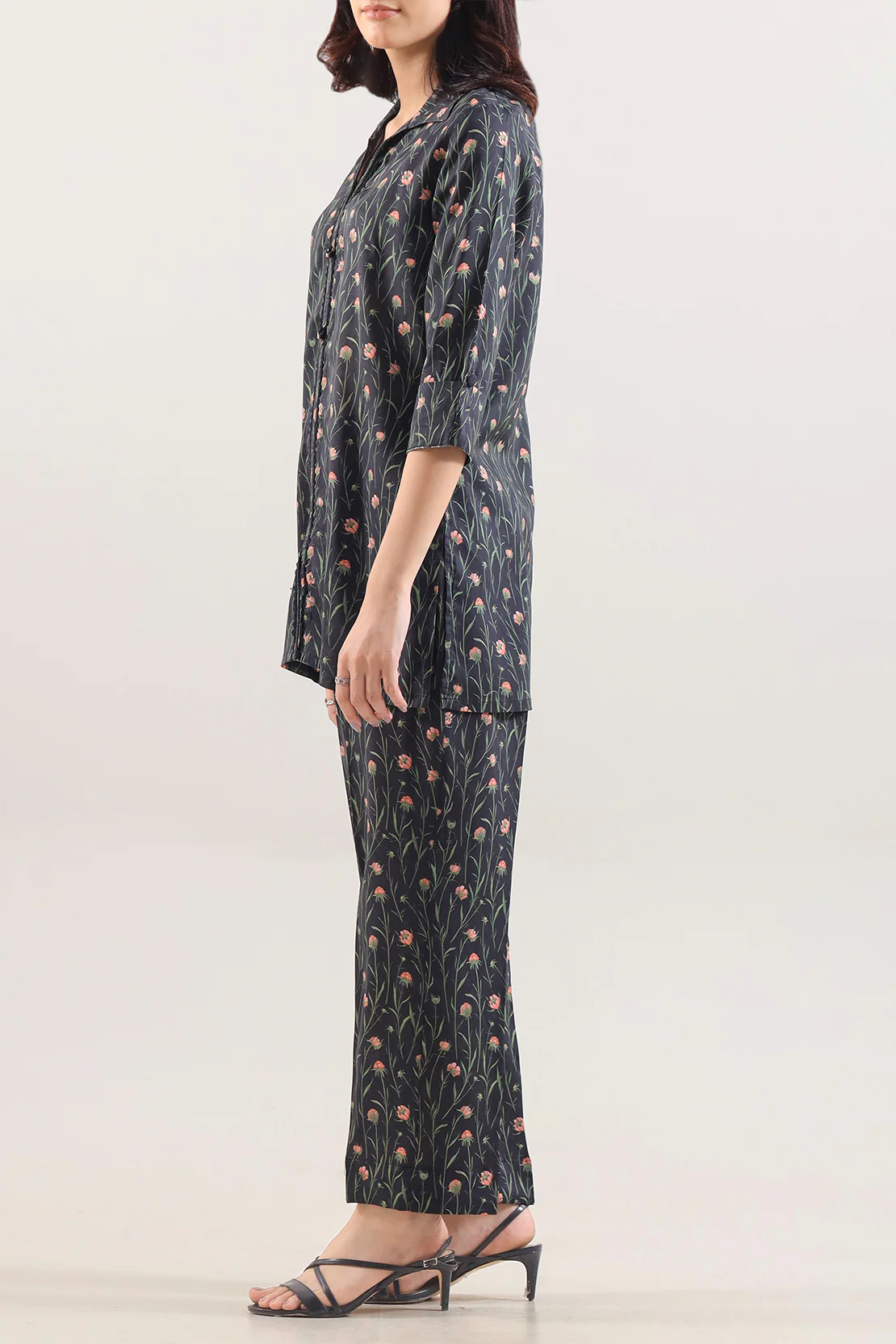 Printed Silk Touch Stitched 2 Piece (Shirt/Trouser) - Image 4