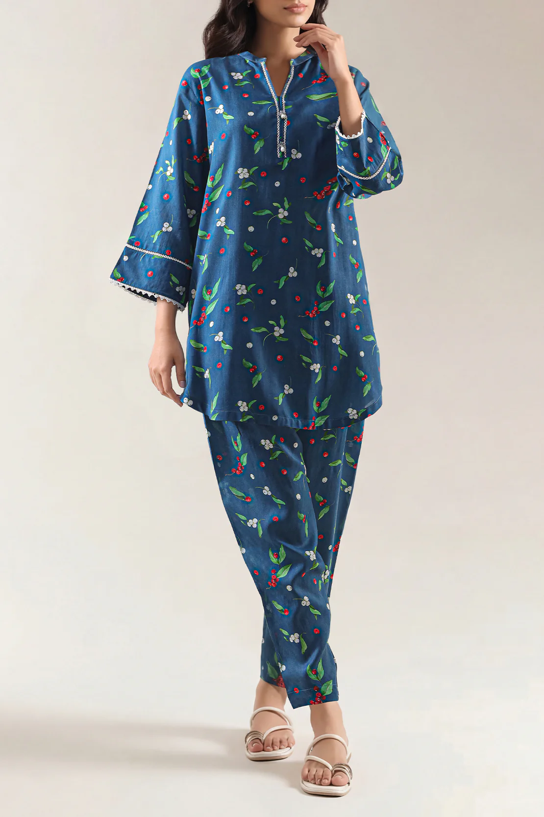 Printed Silk Touch Stitched 2 Piece (Shirt/Trouser)