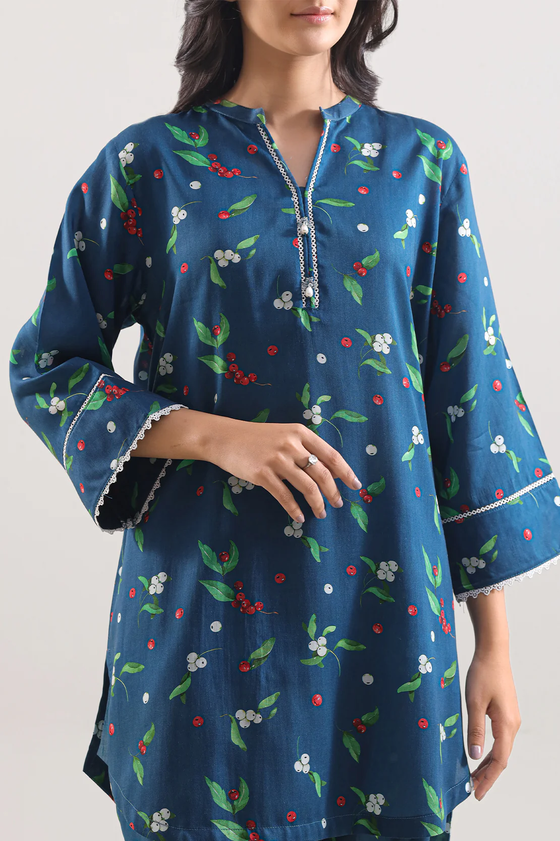 Printed Silk Touch Stitched 2 Piece (Shirt/Trouser) - Image 3
