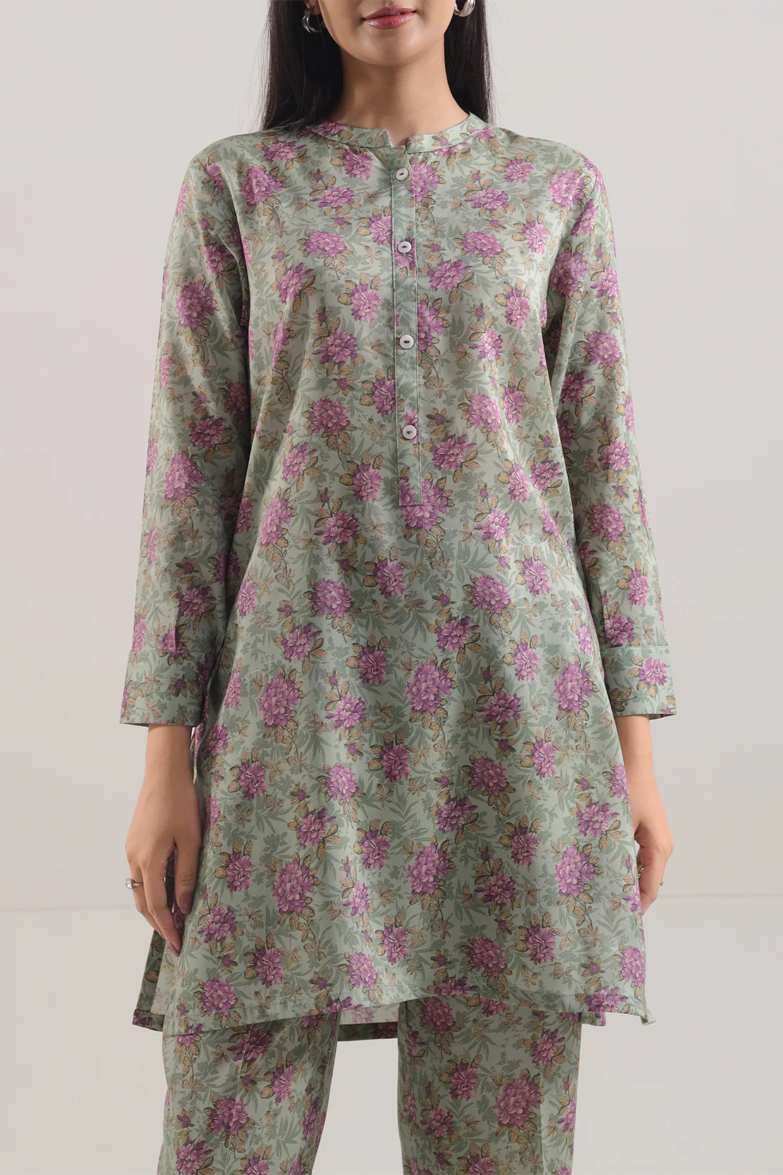 Printed Silk Touch Stitched 2 Piece (Shirt/Trouser) - Image 2
