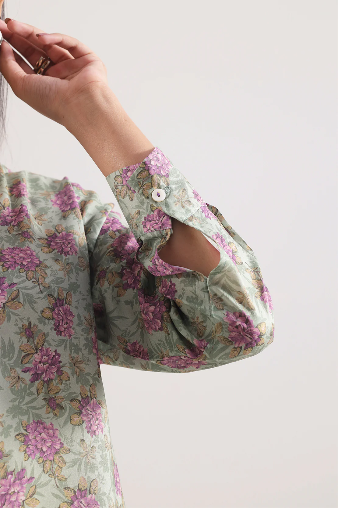 Printed Silk Touch Stitched 2 Piece (Shirt/Trouser) - Image 5