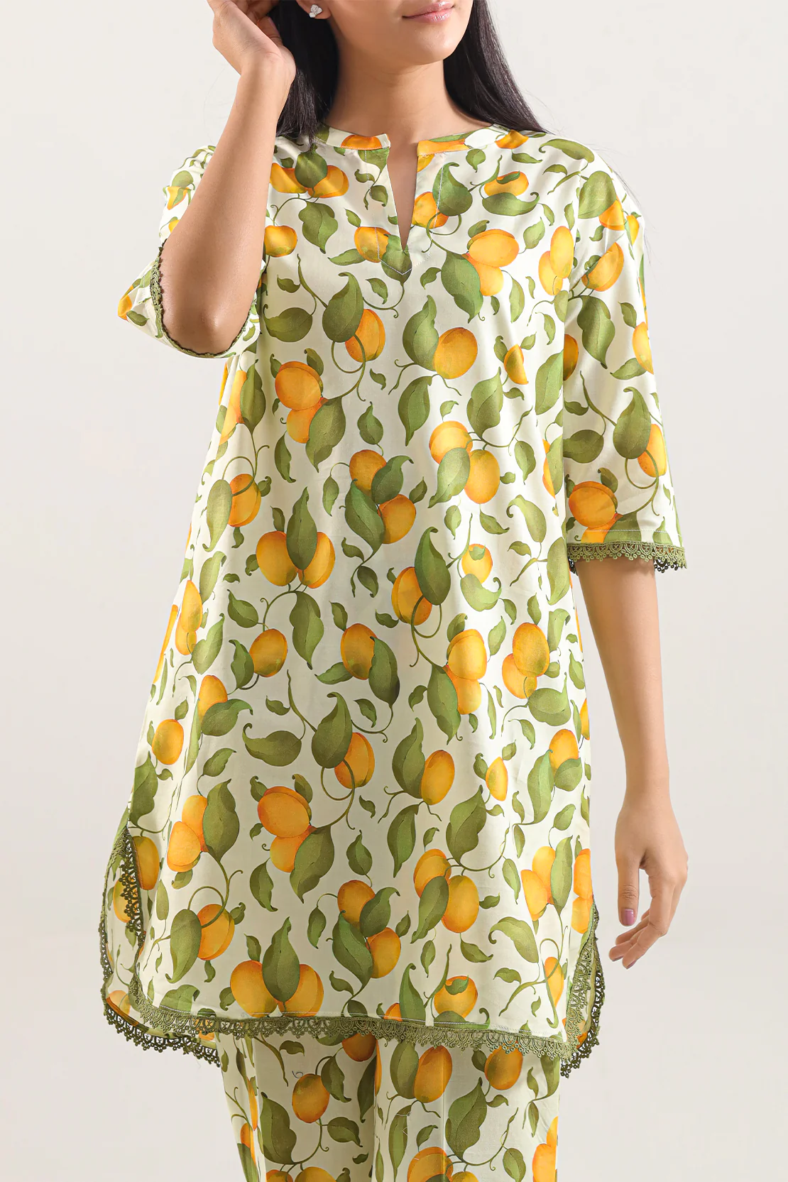 Printed Silk Touch Stitched 2 Piece (Shirt/Trouser) - Image 2