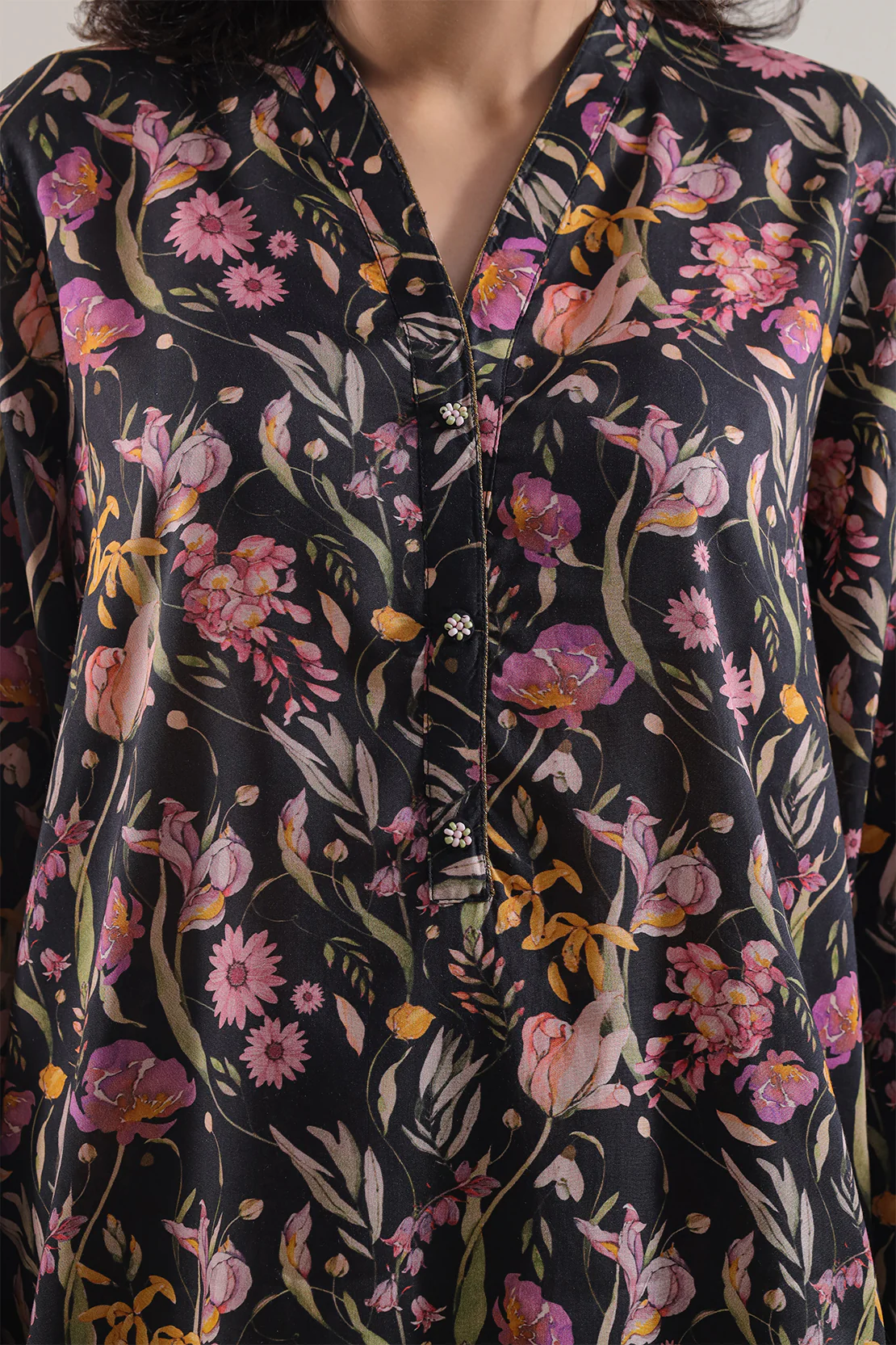 Printed Silk Touch Stitched 2 Piece (Shirt/Trouser) - Image 4